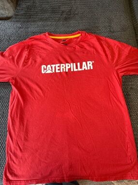 Caterpillar Red T-Shirt with White Logo